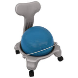 Champion Sports Kid's Ball Chair, Supports Up to 264 lb, 12.5" Seat Height, Blue Seat, Silver Base (CSIKDCH) Each