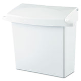 Rubbermaid® Commercial Sanitary Napkin Receptacle with Rigid Liner, Plastic, White (RCP614000) Each