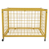 Champion Sports Full Size Lockable Ball Locker, Metal, 132 lb Capacity, 24 x 42 x 29.75, Yellow (CSILRCL) Each