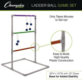 Champion Sports Pro Ladder Golf Game Set, (2) 22" x 37.5" Ladders/Six Bolas/Carry Bag (CSILGSTPRO) Each