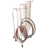 Champion Sports Jump Rope and Hoop Cart, Plastic, 19 x 28 x 69, White (CSIRHRACK) Each