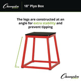 Champion Sports Plyo Box, 18" h, 18 x 18 Base (CSIPXB18) Each