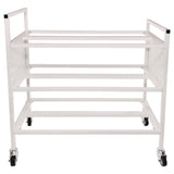 Champion Sports Double Wide Cart, Fits Approximately 24 Balls, Metal, 20" x 42" x 44", White (CSI24BC) Each