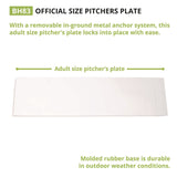 Champion Sports Official Size Pitcher's Plate with Anchor, 24" x 6" (CSIBH83) Each
