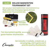 Champion Sports Deluxe Badminton Tournament Set, 28" x 11" (CSICG203) Each