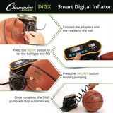 Champion Sports Champion Sports Digital Electronic Inflator, 0.78 cu ft/min, 30 psi, 70" Cord (CSIDIGX) Each