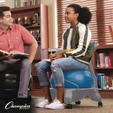 Champion Sports Kid's Ball Chair, Supports Up to 264 lb, 12.5" Seat Height, Blue Seat, Silver Base (CSIKDCH) Each