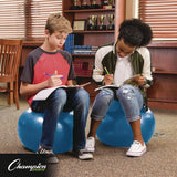 Champion Sports Kid's Ball Chair, Supports Up to 264 lb, 12.5" Seat Height, Blue Seat, Silver Base (CSIKDCH) Each