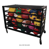 Champion Sports All Pro Lockable Ball Locker, Metal, 220 lb Capacity, 24 x 47 x 37, Black (CSIMBLX) Each