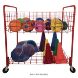 Champion Sports Back Ease Storage Cart, Metal, 176 lb Capacity, 30 x 43 x 45, Red (CSIOCLX) Each