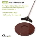 Champion Sports Shuffleboard Set, 4 Cues, 8 Pucks (CSISBA10) Each