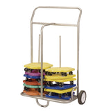 Champion Sports Scooter Storage Cart, Metal, 132 lb Capacity, 16 x 32 x 48, Silver (CSISC036) Each