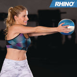 Champion Sports Rhino Leather Medicine Ball, 18 lb, Teal/White (CSIMB16) Each