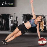 Champion Sports Rhino Leather Medicine Ball, 4 lb, Red/White (CSIMB4) Each