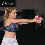 Champion Sports Rhino Leather Medicine Ball, 4 lb, Red/White (CSIMB4) Each