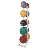 Champion Sports Double Medicine Ball Tree, 12" x 23" x 51", White (CSIMBR2) Each