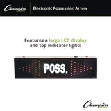 Champion Sports Electronic Possession Arrow, 21" x 3" x 6", Black Face, Red Graphics (CSIPARROW) Each