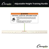 Champion Sports Adjustable Training Hurdle, 41" x 14", 1" Tube dia (CSIPH) Each