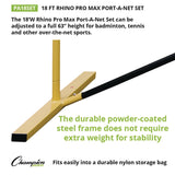 Champion Sports Rhino Port-A-Net Set, 36" to 60" x 18 ft, 1" dia Frame (CSIPA18SET) Each