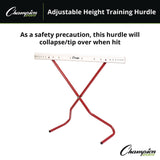 Champion Sports Adjustable Training Hurdle, 41" x 14", 1" Tube dia (CSIPH) Each
