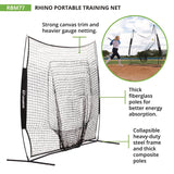 Champion Sports Rhino Portable Training Net, 7 ft x 7 ft (CSIRBM77) Each