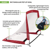 Champion Sports Rectangular Pop-Up Goal, 48" x 37" (CSIRG4837) Each