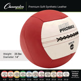 Champion Sports Rhino Promax Medicine Ball, 25 lb, Red (CSIRPX25) Each