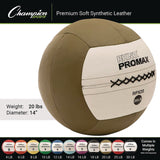 Champion Sports Rhino Promax Medicine Ball, 20 lb, Brown (CSIRPX20) Each