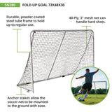 Champion Sports Fold Up Goal, 72" x 48" (CSISN280) Each