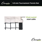 Champion Sports Four-Season Tournament Tennis Net, 42 ft x 3.5 ft, 0.13" dia (CSIT500) Each