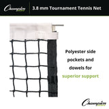 Champion Sports Four-Season Tournament Tennis Net, 42 ft x 3.5 ft, 0.13" dia (CSIT500) Each
