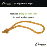 Champion Sports Tug-of-War Rope, 50 ft, 1" dia (CSITWR50) Each