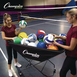 Champion Sports Pro Collapsible Volleyball Cart, 23" x 55" x 41", Black (CSIVCPRO) Each