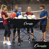Champion Sports Pro Collapsible Volleyball Cart, 23" x 55" x 41", Black (CSIVCPRO) Each