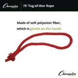 Champion Sports 4-Way Tug of War Rope, 75 ft, 1" dia (CSITWR75) Each