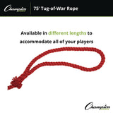 Champion Sports 4-Way Tug of War Rope, 75 ft, 1" dia (CSITWR75) Each