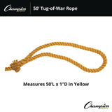 Champion Sports Tug-of-War Rope, 50 ft, 1" dia (CSITWR50) Each