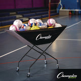 Champion Sports Pro Collapsible Volleyball Cart, 23" x 55" x 41", Black (CSIVCPRO) Each