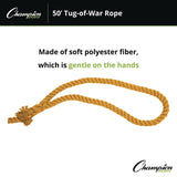 Champion Sports Tug-of-War Rope, 50 ft, 1" dia (CSITWR50) Each