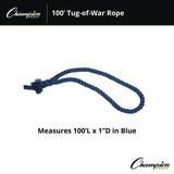 Champion Sports Tug-of-War Rope, 100 ft, 1" dia (CSITWR100) Each