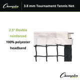 Champion Sports Four-Season Tournament Tennis Net, 42 ft x 3.5 ft, 0.13" dia (CSIT500) Each