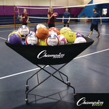 Champion Sports Pro Collapsible Volleyball Cart, 23" x 55" x 41", Black (CSIVCPRO) Each
