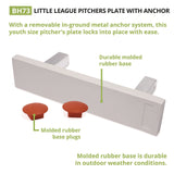 Champion Sports Youth Pitcher's Plate with Anchor, 18" x 4" (CSIBH73) Each