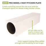 Champion Sports Pro Model 4-Way Pitcher's Box, 24" x 6" (CSIBH81) Each