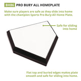 Champion Sports Pro Bury All Homeplate, 20" x 20" x 4" (CSIBH86) Each
