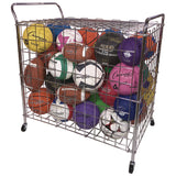 Champion Sports Portable Lockable Ball Locker, Metal, 176 lb Capacity, 24 x 39 x 40, Chrome (CSIBLX) Each