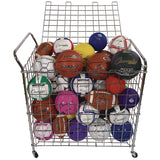 Champion Sports Portable Lockable Ball Locker, Metal, 176 lb Capacity, 24 x 39 x 40, Chrome (CSIBLX) Each