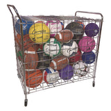Champion Sports Portable Lockable Ball Locker, Metal, 176 lb Capacity, 24 x 39 x 40, Chrome (CSIBLX) Each