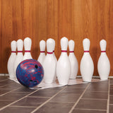 Champion Sports Plastic Bowling Pin Set, White, 10/Set (CSIBP10) Each