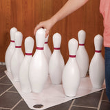 Champion Sports Plastic Bowling Pin Set, White, 10/Set (CSIBP10) Each